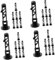 jojofuny 4sets Trash Can Latch Accessories Barrier Terminals Stand Key Chain Small Commodity Bait Water Containers Garbage Can with Lid Wallet Keychain Jewelry Keychains Plastic Black 8pcs*4