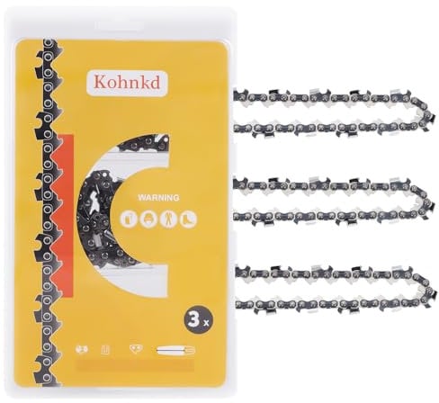 Kohnkdllc 3 Pack 10 inch Chainsaw Chains 3/8 LP .043 Inch 40 Drive Links R40 fits for Worx WG322 323 for RYOBI RYPRN33 RYPRN33VN RYPRN33VNM RY40560 40V