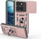 BEEJTUNY Coque pour Motorola Edge 60 Fusion/Moto Edge 60 avec Anneau 360°, Coque de Protection avec Cache Objectif, Étui de Protection Antichoc avec Support Magnétique. Or Rose