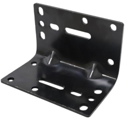 HGZLQKD Winch Mount Bracket Heavy Duty,Sturdy Multi Hole Professional Black Right Angle Solid Steel for ATV Trucks