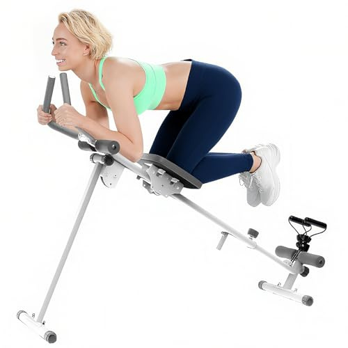 Rudergerät für Zuhause, 4-in-1-Übungsausrüstung, Klappbar Rudermaschine | Beinpressmaschine/Ab Glider Machine/Roman Chair,Indoor-Gerät für das Home-Gym,Multifunktionaler Rückenlehne,120kg Belastbar
