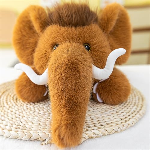 Ueiwffzo Kuscheltier Mammoth Weiches PlüschKissen Tier Stofftier Plüschtier zum Kuscheln & Spielen, Elefanten Plüsch Spielzeug Kawaii Deko Geschenk für Kinder (38cm)