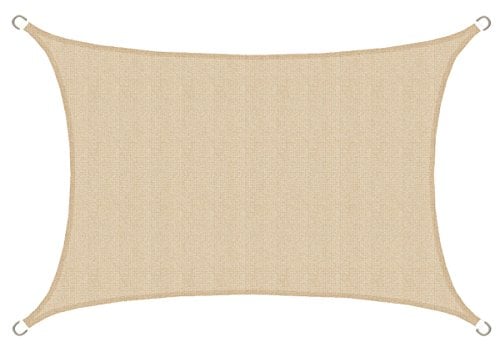 AMANKA Voile d'ombrage en PE-HD Toile quadrangulaire de Jardin 2x3m pour Faire Ombre Couverture Respirant perméable Crème