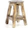 Divero Vintage Hocker SALOBRENA aus Holz - Farbe: Geflammt - Landhaus-Stil