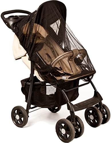 UNIVERSAL Insektenschutz für Kinderwagen Buggy Jogger Zwillingswagen SCHWARZ