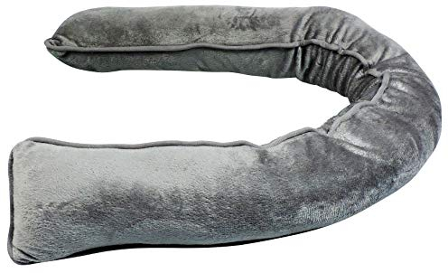 Viva Haushaltswaren 1 Stück Tür- / Fenster- Windstopper, Zugluftstopper aus Mikrofaser mit Beschwerung (Hellgrau)