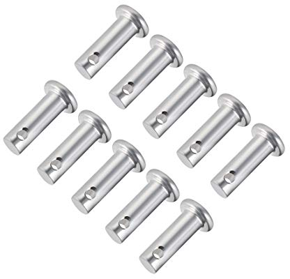 sourcing map Perni a foro singolo, 6 mm x 16 mm, testa piatta, in acciaio zincato, 10 pezzi