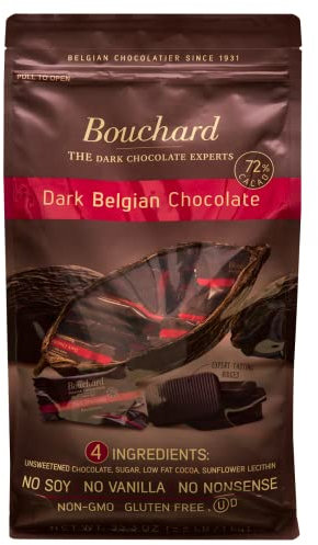 Bouchard Chocolat Noir Belge Sans Gluten 72% Cacao (1000g) …