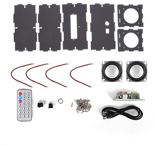 Wendry Bluetooth Speaker DIY Kit, MP3 MusicDigital Audio Amplifier Board Module Cube Kit with Remote Control(Gray)