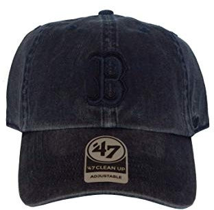 47 Brand Herren Cap Clean Up Beulah Boston Red Sox - Farbe Washed Black - Einheitsgröße verstellbar