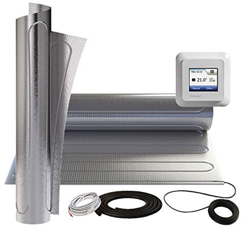 Alu-Heizmatte 150Watt 3,5m² + Thermostat OCD5 + 2x Wellrohr + Alu Tape