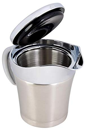 BORDSTRACT Sauce Gravy Boat Pot, 304 Stainless Steel Thermal Insulated Double Wall Sauce Gravy Boat Pot, Sauce Serving Jug, Double Insulated Jug for Gravy Cream Milk Custard (450ml)