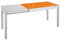 ASTIMESA Mesa Extensible Cocina, Metal, Naranja, 110x70 cms-Extendida 160x70 cms