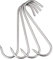 Gancio a S, 10 pollici, gancio per carne, in acciaio inox, resistente, lavorazione della carne, gancio per macellaio, da appendere, agricoltore, cacciatore (4 confezioni da 6 mm)