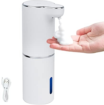 AolKee Dispensador de jabón automático de 300 ml, dispensador de jabón de manos sin contacto para cocina, baño, hotel, 3 niveles de volumen ajustables