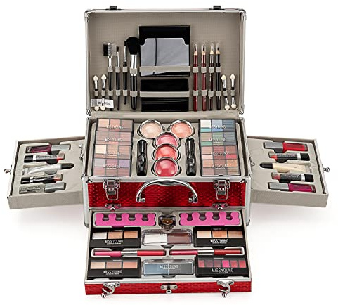 All-in-One-Make-up-Kit, MKNZOME Komplettes Make-up-Geschenk-Set, komplettes Set, Kombination mit Lidschatten, Rouge, Lippenstift, Concealer usw., unverzichtbares Starter-Bundle für Frauen