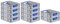 PROREGAL SuperSparSet 10x Eurobox NextGen Color | HxBxT 12x30x40cm | 11 Liter | Griffe blau offen | Glatter Boden | Eurobehälter, Transportbox, Transportbehälter, Stapelbehälter