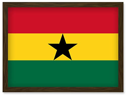 Artery8 Ghana National Flag Patriotic Vexillology World Flags Country Region Poster Artwork Framed Wall Art Print A4