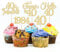 Gyufise 30Pcs 40th Birthday Cupcake Toppers 40 Fabulous Cupcake Picks Cheers to 40 1985 Cake Decorations for Happy 40th Birthday Wedding Anniversary Party Decoration Supplies Gold