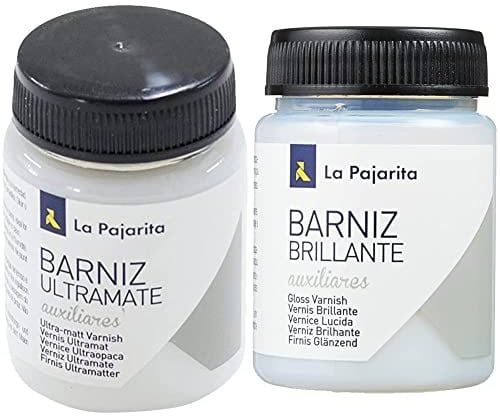 Bote de Barniz 75 ml la Pajarita Efecto Ultramate, Multicolor (124216) & Bote de Barniz 75 ml la Pajarita Efecto Brillo