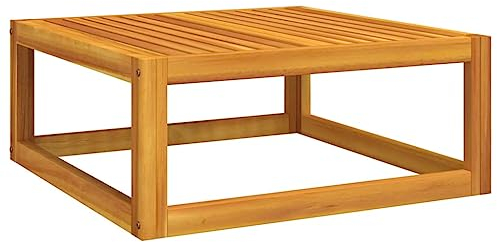 vidaXL Couchtisch, Beistelltisch für den Außenbereich, Gartentisch mit viel Platz für Snacks Dekoartikel, Outdoor Tisch Terrassentisch Gartenmöbel, Massivholz Akazie