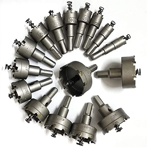 Seghe a Tazza Frese Metallo per Acciaio Cobalto, Set di 16 Frese 16-53 mm per Metallo in Cobalto, Acciaio Inossidabile, Ferro (16)