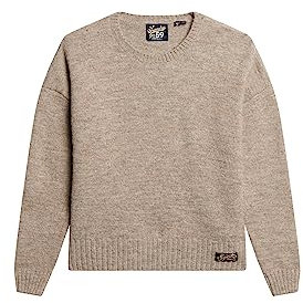 Superdry Damen Essential Pullover mit Rundhalsausschnitt Fallon 36