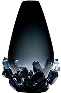 GRFIT Vase Decoratif 9,84 Pouces Verre fabriqué à la Main Petit Vase Moderne Maison Restaurant Table Basse Bureau Bureau décoration Vase légèrement Transparent Vase à Fleurs