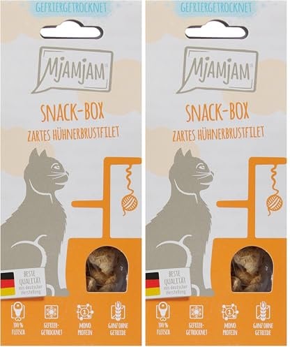 MjAMjAM - Snackbox - zartes Hühnerbrustfilet 40 g (Packung mit 2)