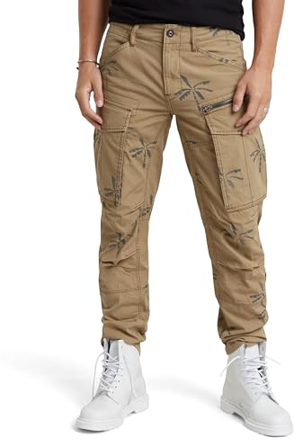 G-Star Homme Pantalon Rovic Zip 3D Regular Tapered, Multicolore (safari banana tree D02190-D386-G629), 31W / 34L