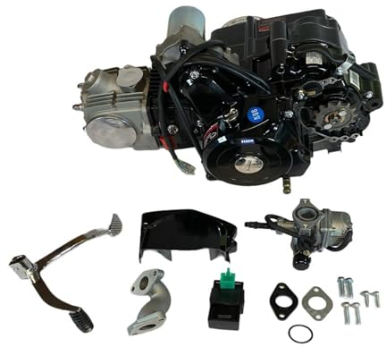 HMParts 4 Takt Motor Set 125 ccm vollautomatik Rückwärtsgang E-Starter oben Luftgekühlt Geeignet für ATV, Quad, Kinderquad
