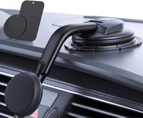 DOLYOFG Soporte Móvil Coche Imán (Imanes Potentes y Succión de Grado Militar) Soporte Magnetico Movil Coche para Salpicadero y Parabrisas Movil Universal para Teléfono Inteligente iPhone Accesorios