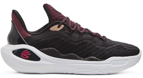 Under Armour Curry 11 Domaine - Herren (Schwarz/Burgunderrot/Weiß), Schwarz/Burgunderrot/Weiß, 11