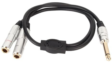 Câble Répartiteur Y 6,35 Mm - Prise Mâle Mono vers Double Jack Femelle