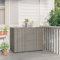 Toshilian Armoire de Rangement de Jardin, Armoire d'extérieur Armoire Basse Armoire de Rangement Jardin Gris 100x55,5x80 cm Résine tressée