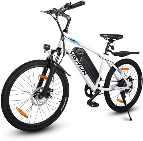 VARUN E Bike, 26/24 E Bike Herren Damen mit 48V/36V Akku, 250W Motor, E-Mountainbike mit 21/1 Gang, 5 Modi, Aluminium Rahmen, Elektrofahrrad City Ebike mit EU-Konformes, Reichweite 50-80KM