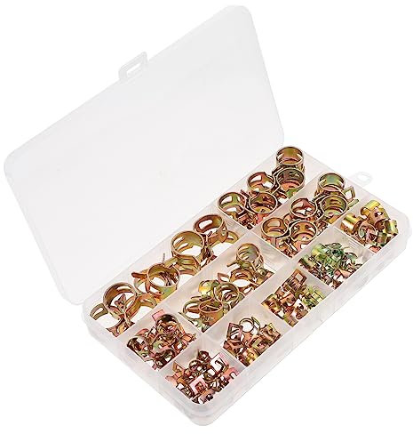 Veemoon Rohrschlauchschelle Universal-schlauchleitungsschelle Schelle 6-17 Mm Schlauchbefestigung 100-teiliges Rohrclip-set