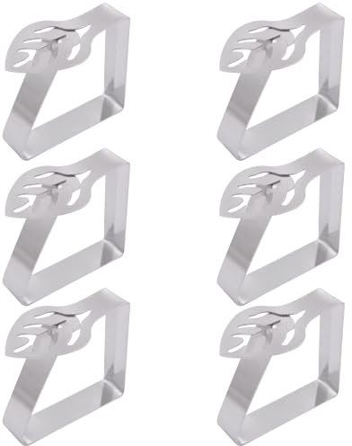 Pince Nappe, 6 pcs Attache Nappe de Table Exterieur, Pince pour Nappe de Table Clips Ajustable, pinces pour nappe décoratives, Nappe Clips Anti-Glissant, Pour pique-nique, barbecue, mariage, fête