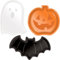Zghhc Halloween Fruit Plates 3pcs/set Pumpkin Ghost Bat Shaped Party Snack Tray Cookie Tray Halloween Party Serving Tray