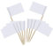 100pcs Food Labels for Buffet,Food Flags,Party Food Labels,Blank Toothpick Flags Kraft Paper Food Labels (3.5 * 2.5cm) Fruit Picks for Party Food