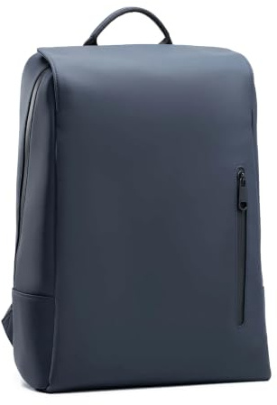 Maverick & Co. Vista 15L Water-Resistant Laptop Backpack for Men & Women - Lightweight Vegan Leather Commuter & Work Bag, Fits 16 Laptop (Navy)