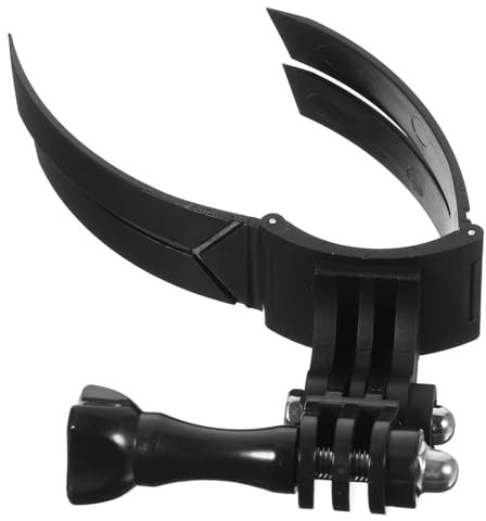BUGUUYO Helmet Camera Chin Mount Motorcycle Helmet Camera Mount for Helmet Action Camera Helmet Mount Bike Helmet Camera Mount Helmet Stand Helmet Chin Mount for Camera Black Abs