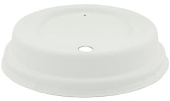 Huhtamaki Wood Fibre Hot Cup Lid - 80mm (Pack 1200) | Delivers a sustainable, compostable disposal solution to minimise waste in busy cafes and commercial catering services.