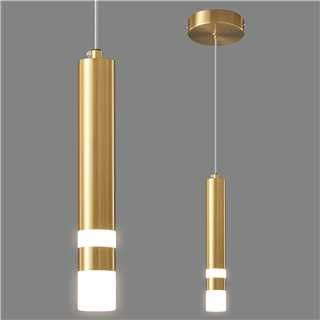 ZPBSJ Moderne Pendelleuchte Einstellbare Höhe LED Gold Mini Pendelleuchte fo Kücheninsel Schlafzimmer Nachttisch Kleine Pendelleuchten (1-Pack)