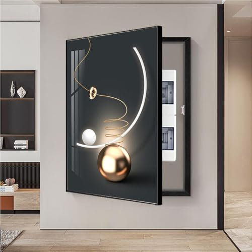Generisch Stromzählerkasten Wasserdicht Decoration Painting Cover Modern Electric Meter Decorative Verstecken und Abdecken des Verteilerkastens Abnehmbar Cover,009,80 * 120cm