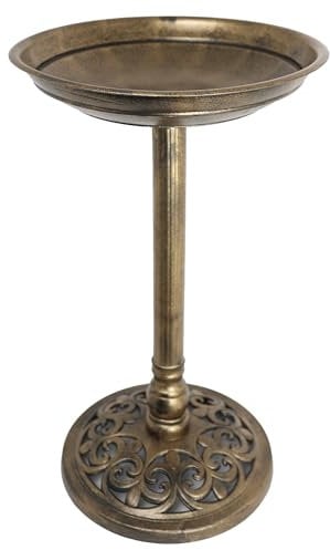 DIVCHI Vasca per uccelli da giardino autoportante per uccelli selvatici Vasca per uccelli selvatici Vasca da bagno con piedistallo per uccelli per esterni, patio, cortile e prato (vasca classica per