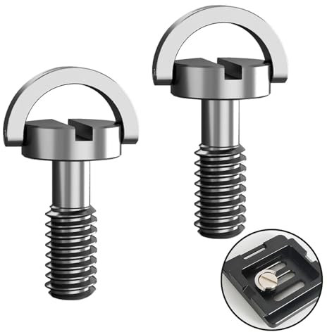2er Set 1/4 Kamera Befestigungsschraube,1/4 Zoll Schraube aus Edelstahl,Stativ Schraube 1/4 zoll,Stativ Schraube Klares Gewinde,Schnellverschluss Schraube,für Kamera Stativ,Schnellverschluss Platte