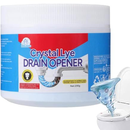 Renopfect Rohrreiniger, Abflussreiniger Granulat Stark, 200g Kristalllaugen Abflussöffner, Küchen Rohr Sauber Pulver,Rohrbagger,Waschbecken Abflussreiniger,entfernt Üble Gerüche Für Küche, Badezimmer