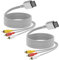 MEIRIYFA Cavo audio video AV per Wii e Wii U, 2 confezioni audio video AV RCA, cavo video TV composito per console TV (1,8 m)