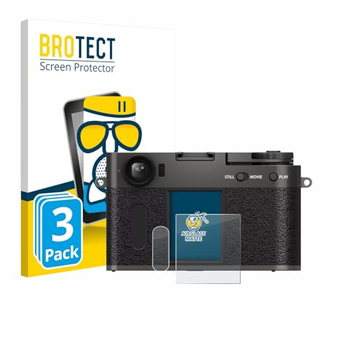 BROTECT Schutzglas für Fujifilm X Half X-HF1 | 3 Stück Entspiegelnder Displayschutz Made in Germany Schutzfolie Matt Kratzfest 9H Anti-Fingerprint Einfache Montage